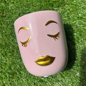 Pink Ceramic Face Planter